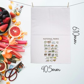 MNIGIU National Parks Gift Kitchen Decor US National Parks Kitchen Tea Towel for Traveler Camper (ABC Towel)