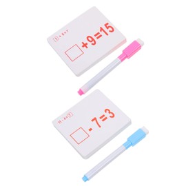 Operitacx Set of 2 Puzzle Cards for Addition and Subtraction Maths Index Cards 3 Class Math Facts, Flash Cards, Subtraction Cards, 0-20, Calculation Cards, Paper, Erasable, Child