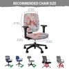 Cadowhimsy Peach Floral Cardinal Bird Print 2 Piece Office Chair
