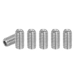 PATIKIL 100 Pcs Hex Socket Grub Screw, M3x6mm Flat Point Grub Bolt 304 Stainless Steel Head Socket Set Screws for Door Handles Light Fixture Repair