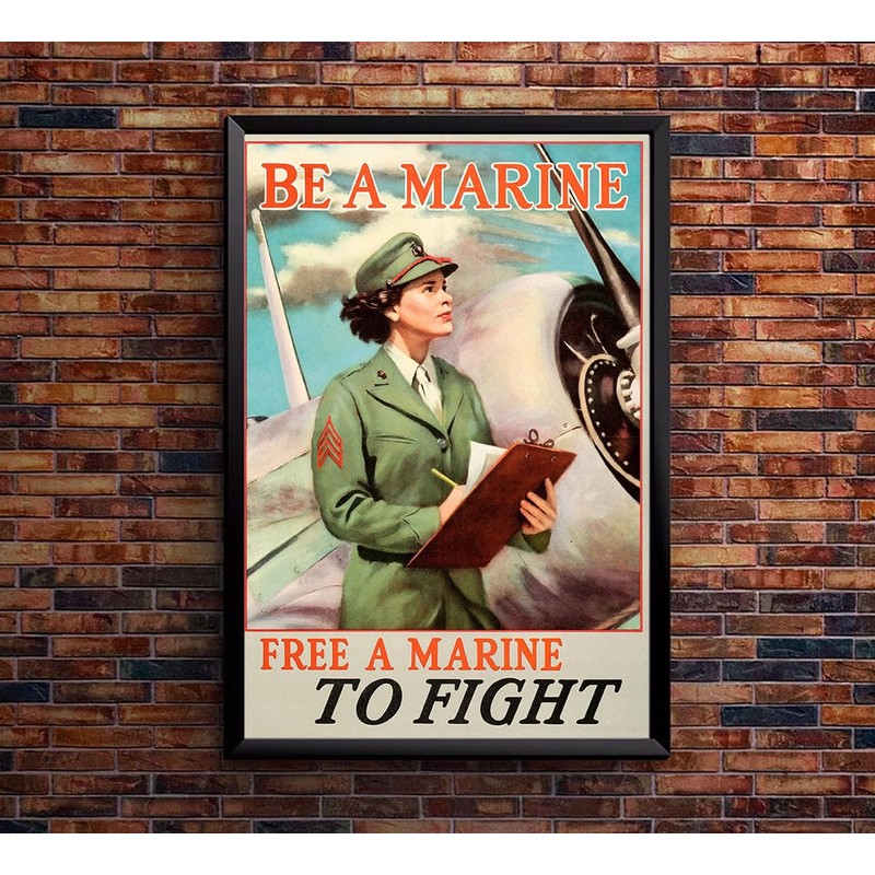 Be a Marine - Woman Recruitment - WW2 Poster-12 x