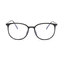 DEPEYE Myopia Glasses Oversize Frame Retro Nearsighted Glasses Strength ShortSighted Men and Women Lightweight Spectacles (Black, -1.0, Diopters)