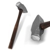 Blacksmith Hammer 4lb Heavy-Duty Forged Steel Cross Peen Hammer for