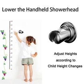 BOPai Vacuum Suction Cup Shower Head Holder,Adjustable 20 Degrees From the Wall