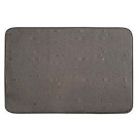 iDesign iDry Absorbent Kitchen Countertop Dish Drying Mat - 24" x 18", Mocha/Ivory