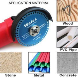 Waies 5 Inch Indestructible disc for Angle Grinders, All Purpose Metal Cut Off Wheels Multifunction Disc for Steel, Rebar, Sheet Metal, Angle Iron, Stainless Steel (3 Pcs)