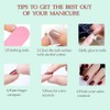 Uñas postizas blancas cortas cuadradas – 32 piezas de uñas