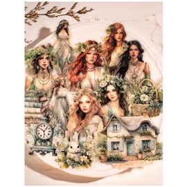 30pcs/Bag PET Stickers Bohemian Life & Vintage Floral Design – Scrapbooking & Journaling Stickers for DIY Crafts, Bullet Journal, Planner, Decorative Art Supplies – Pink Romance (White Yarn Roaming)