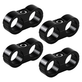 Xiqaler 4 PCS 12AN Hose Separator Clamp, Aluminum Alloy Car Fuel Line Mounting Clamp Hose Fitting Adapter, Line Separator for 3/4" Fuel Hoses Oil Lines Brake Lines Water Pipes