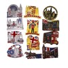 12 London Souvenirs Metal Fridge Magnets British Union Jack England