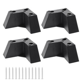 Viceda 4 PCS Sofa Legs, Feet for Furniture with 12 screws, Cabinet Feet, High Load Bearing Capacity, Chair Legs Replacement for Large Furniture Sofa and Chair(Black)