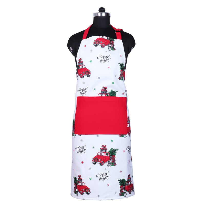 AMOUR INFINI Cotton Womens Apron for Kitchen, Grilling, Baking with