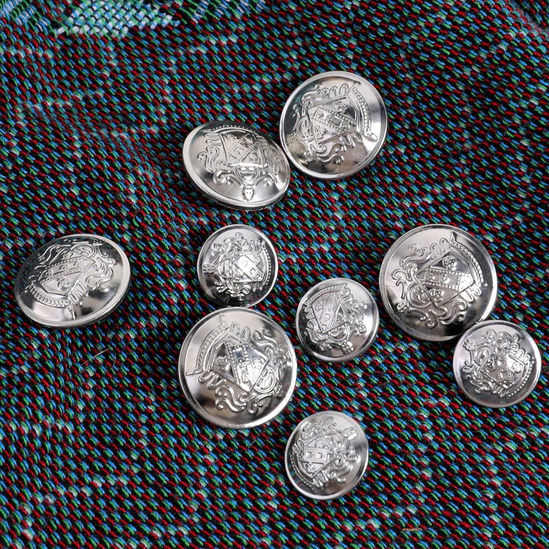 16pcs Silver Blazer Buttons Silver Buttons for Blazers Women Metal