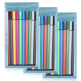 TRIUMPH VISION Large Sunglasses Pouch Oversized Eyeglass Sleeve Soft PU Leather Squeeze Top Holder Big Eyewear Case, Clear Pencil Case Pouch