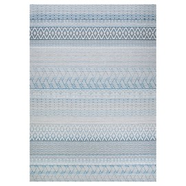 Couristan Cape Outdoor Area Rug - Gables 6'6" X 9'6" Rectangle in Surf Blue Color, Hose Washable, Pet Friendly, Patio and Home Decor