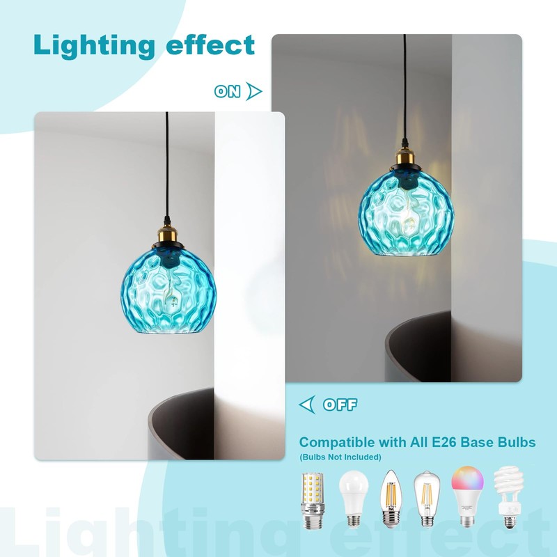 Pobllem Plug in Hanging Lamp, Modern Plug in Pendant Lighting