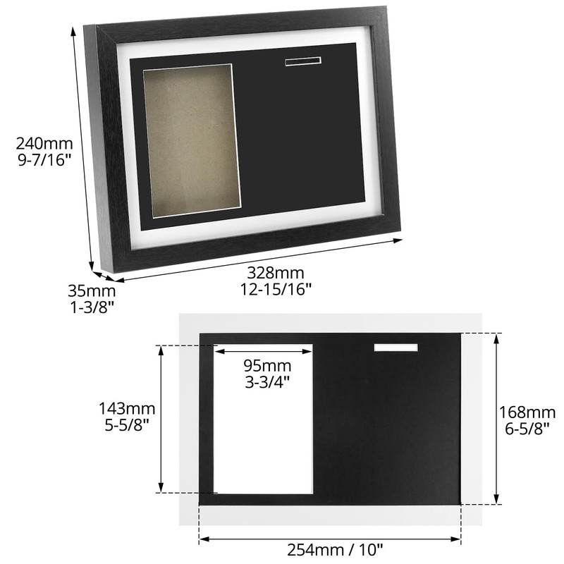 QWORK Medal Display Shadow Box - 1 Medal Display Case