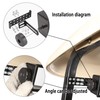 10L0L Golf Cart 4 Panel Mirror,Long Rear View Mirror Universal