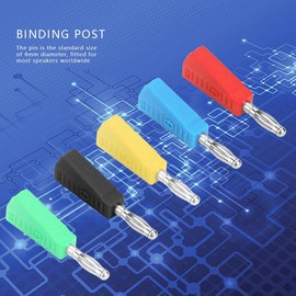 Akozon Banana Plug Connectors Pack of 10 P3002 4 mm Nickel-Plated Speaker Banana Plug Test Probe Binding Post