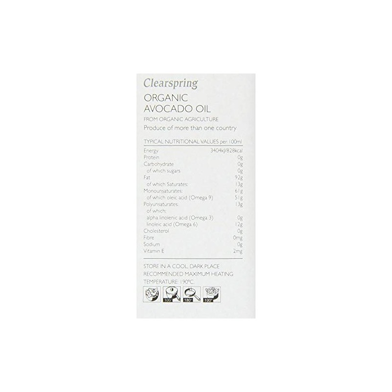 Clearspring Organic Avocado Oil, 250 ml