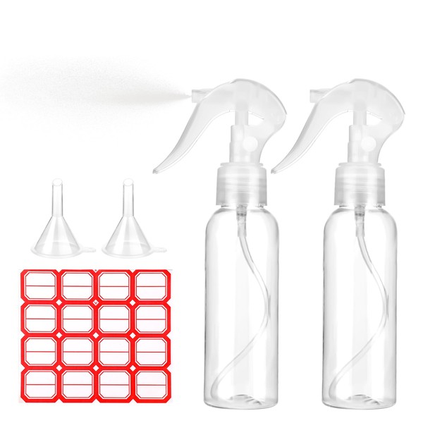 KALIONE 2 Pcs Small Spray Bottles 3.5oz/100ml Mist Continuous Spray