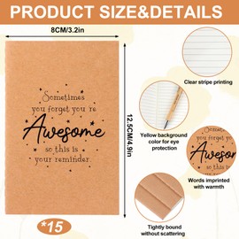 15 Sets Thank You Notebooks Inspirational Employee Appreciation Gifts Bulk Thank You Ballpoint Pens Thank You Employees Keyring for Coworkers Staff Teacher Team Volunteer Social Worker