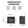AIRTAK 2 Gang Adjustable Electrical Outlet Box,34 Cubic Inches Grey