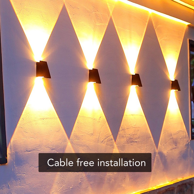 Solar Wall Lights Waterproof Decorative Outdoor Up and Down Fence
