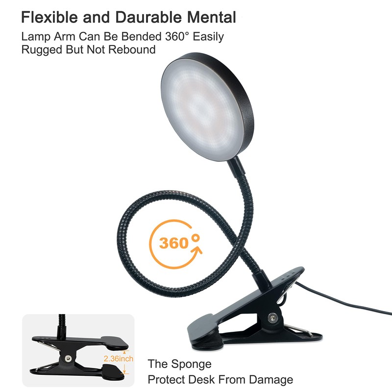 LiFMIRA Desk Lamp, 8W 66 LED Reading Light for Bed,