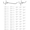 QWORK® 60 x Perforated Wall Hooks, Pegboard Hooks, Tool Wall