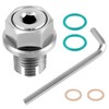 QWORK Stainless Steel M14.1-1.5 x 15mm Oversize Oil Drain Plug,