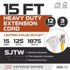 IRON FORGE CABLE 15 Foot Lighted Outdoor Extension Cord with