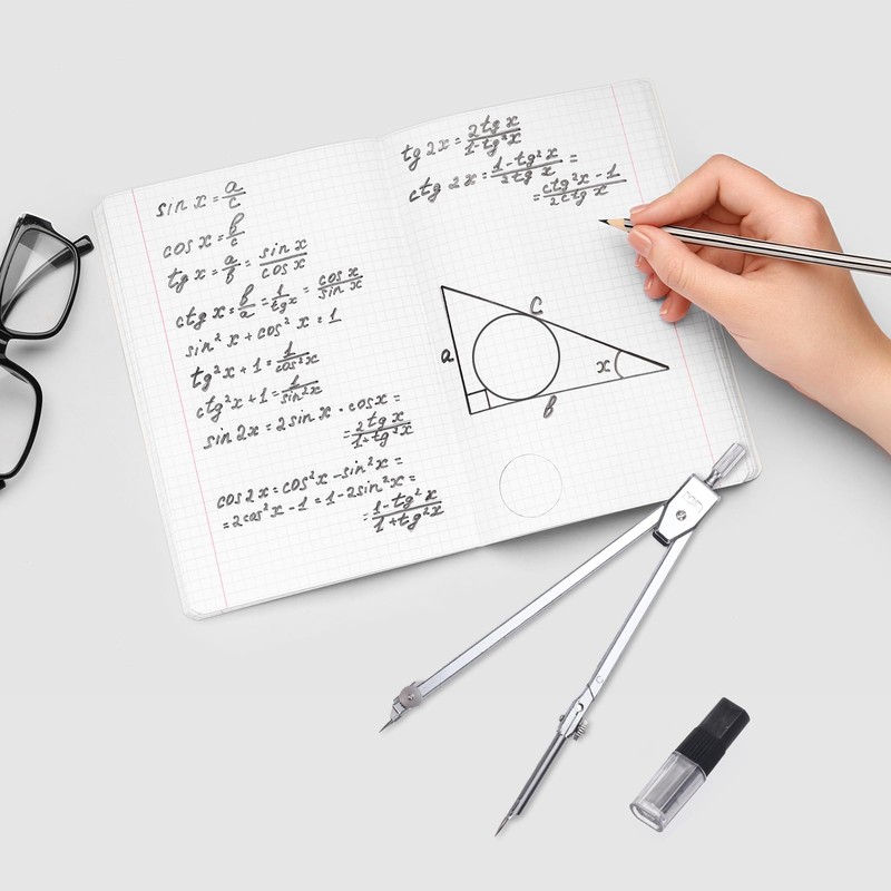M&G Geometry Compass, Metal Compass with Extra Leads, Geometry Math