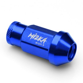 Blue 20 PCS M12x1.5 Lug Nuts Short 50mm Tuner Open End Aluminum Wheels Rims Cap WN01