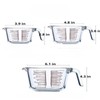 Jsshliom 3 Glass Measuring Cups Set,1,2,4Cups,Borosilicate Glass Liquid Measuring Jug