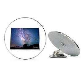 NYC Jewelers Colorado Milky Way Rocky Mountains Night Sky Metal 0.75" Lapel Hat Pin Tie Tack Pinback