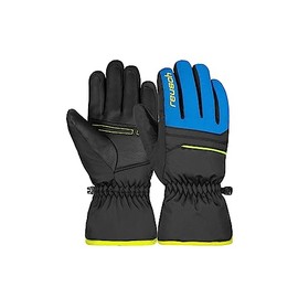 Reusch Alan Junior Children's Gloves, Warm, Windproof, Extra Breathable, 3.5, Black/Blue/Yellow