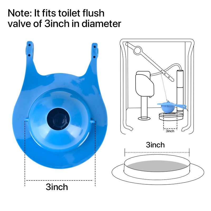 Toilet Flapper 3 Inch Compatible with Gerber 99-788, 2 Pack
