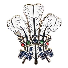 Mainly Metal Blue Enamel Pin Badge Prince of Wales Plume Feathers