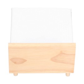 Dollhouse Double Bed, Wooden Frame Oak Miniature Furniture Doll House Decoration Accessories with Decorative Pillow Plush Toy Pillows for 1/12 Scale Dollhouse