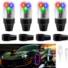 Unbranded 4x Car Auto Wheel Tire Tyre Air Valve Stem LED Light Caps Cover Accessories