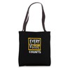EVERY VOICE COUNTS Bold typography design Tote Bag