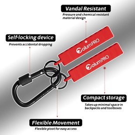 ColumPRO 4PCS 40 Holes Hex Bit Organizer, Bit Holder Keychain, Universal Screwdriver & Drill Bit Holder with One Self-Locking Hook for Easy Carrying.