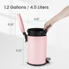 Cesun 1.2 Gallons Small Pink Trash Can, Bathroom Garbage Can