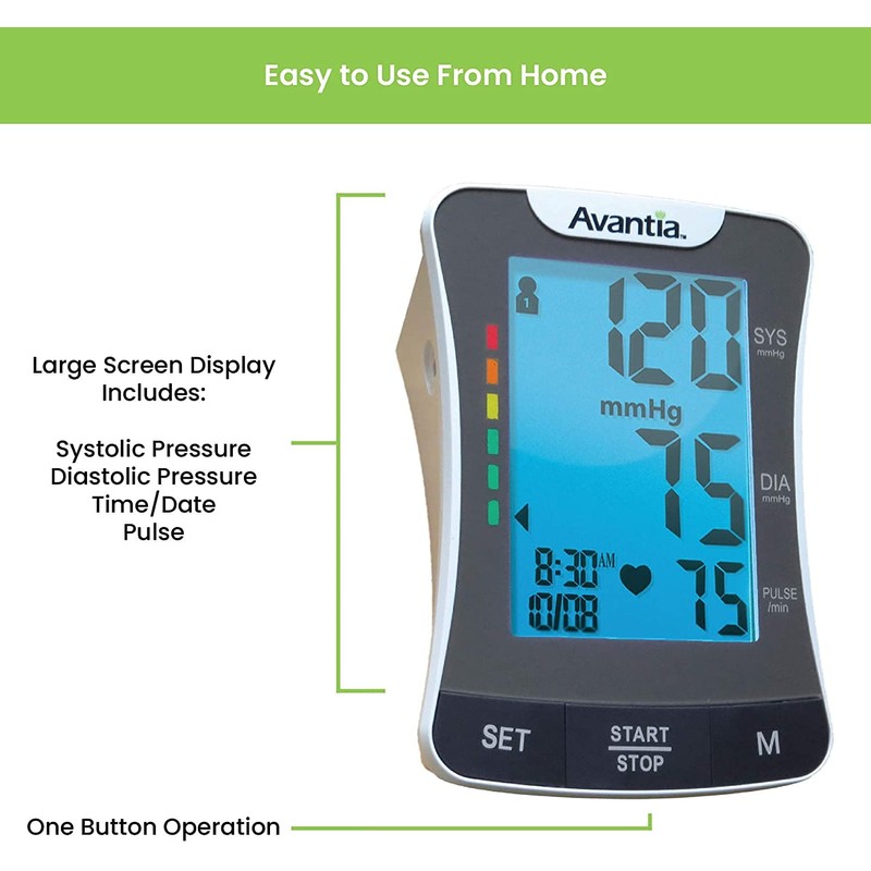 Avantia BPM-80 Professional Quality Blood Pressure Monitor, Upper Arm Automatic