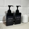 Black Soap Dispenser with Waterproof Labels, 15oz Plastic Hand Soap