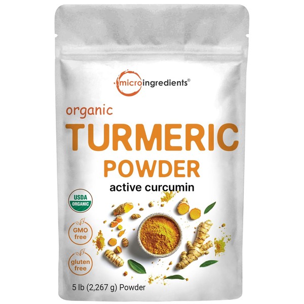 Organic Turmeric Powder, 5 Pounds | Rich in Active Curcumin