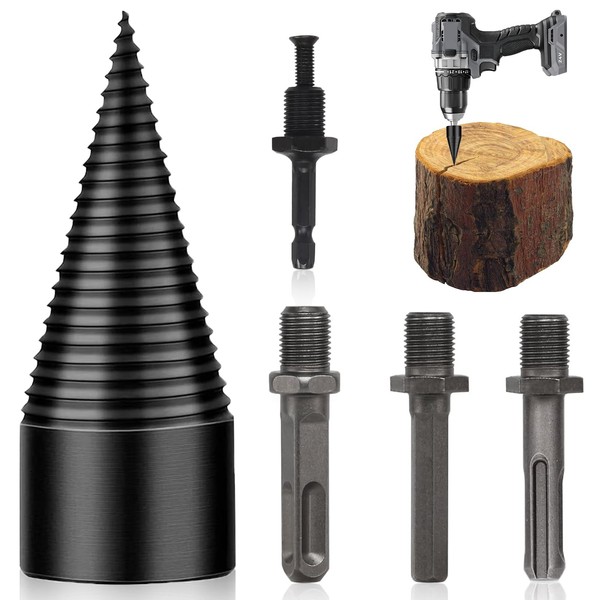 xiaoxiaozhijia Wood Splitter Drill Bit 32 mm with 4 Drill