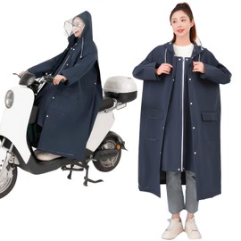 HTPARY Rainwear, Bike, Poncho, Men's, Women's, Raincoat, Bicycle, Backpack-Compatible, Fashionable Rain Gear, Rain Gap, Waterproof, Windproof, Durable, Rain Suit, Unisex, Double Brim Included, For