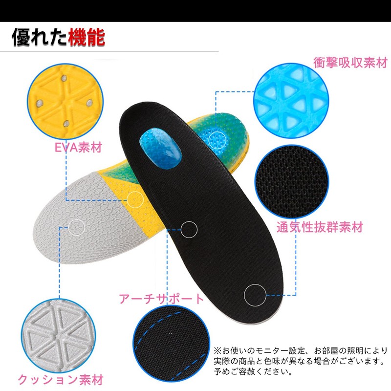 PhoenixSole Soft Cushion Insole, Shock Absorption, Urethane Material, Soft, Breathable,